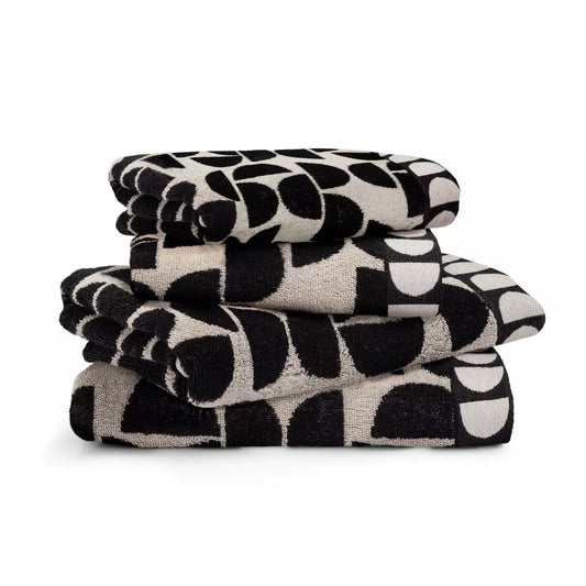 4 Piece Towel Bale - Black And Grey